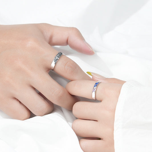 Whale & Deer Couple Rings for Women