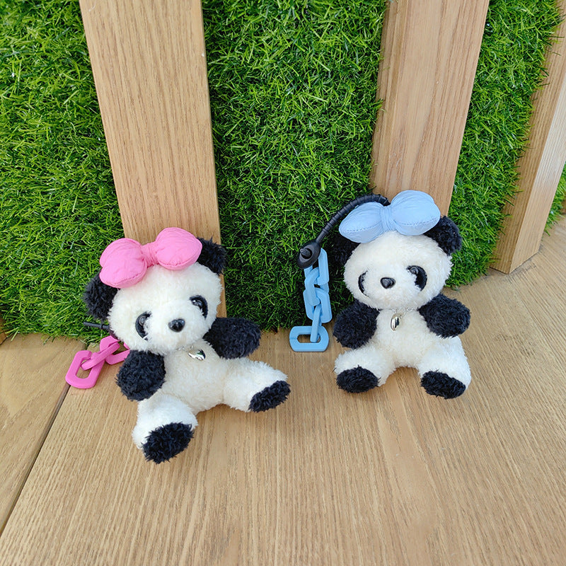 🐼 Panda Plush Charm – Cute Car & Bag Keychain