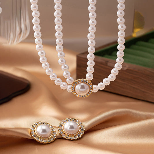 Royal Heart Pearl Jewelry Set
