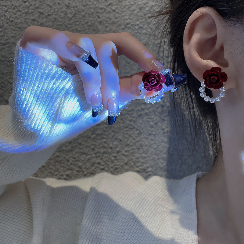 Blush Bloom Pearl Earrings