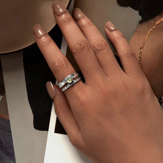 Retro Celestial Couple Rings – Sun, Moon & Star Design