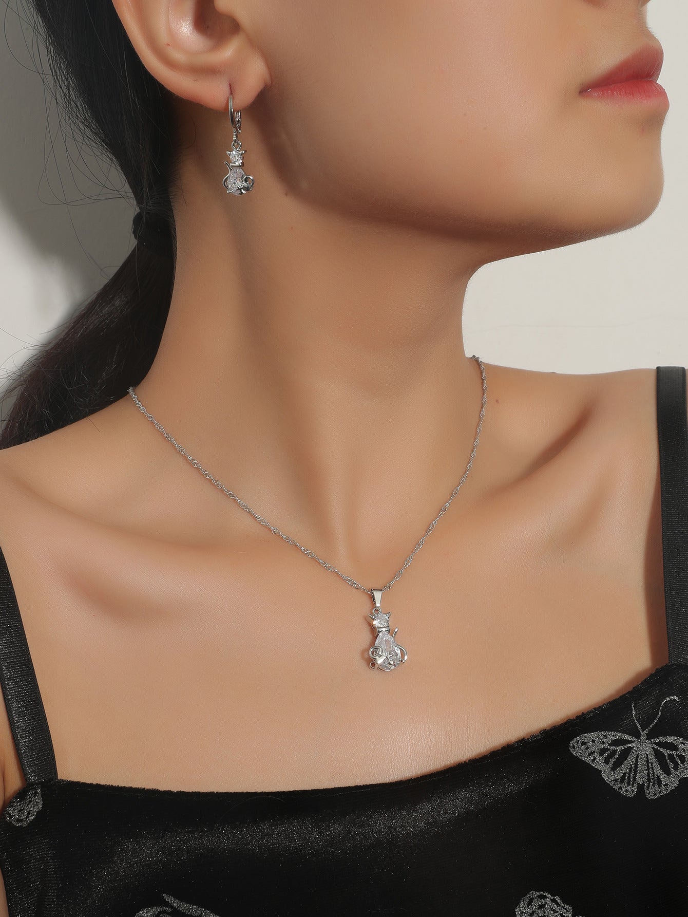 Crystal Glow Round Jewelry Set