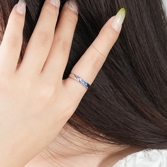 Whale & Deer Couple Rings for Women