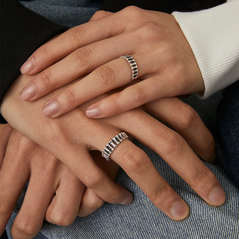 Silver Couple Rings – Unique Matching Ring Pair for Lovers