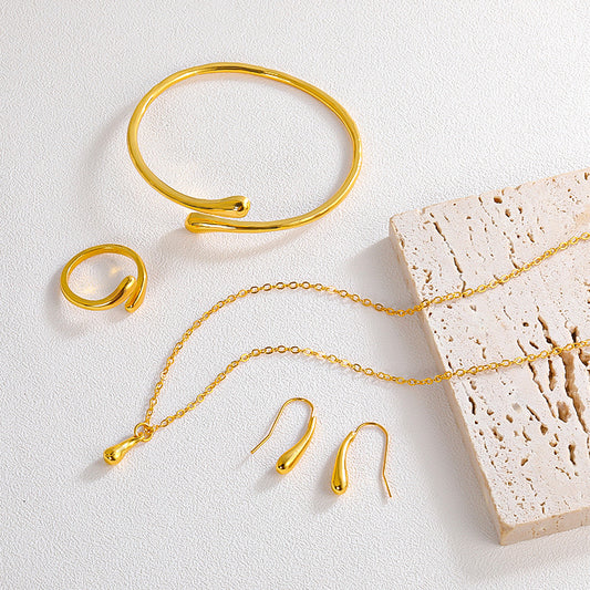 Elegant Waterdrop Jewelry Set – 4 Pieces