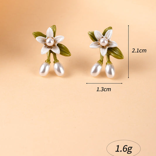Lily Flower Drop Earrings