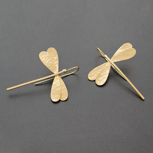 Personalized Three-dimensional Dragonfly Long Earrings