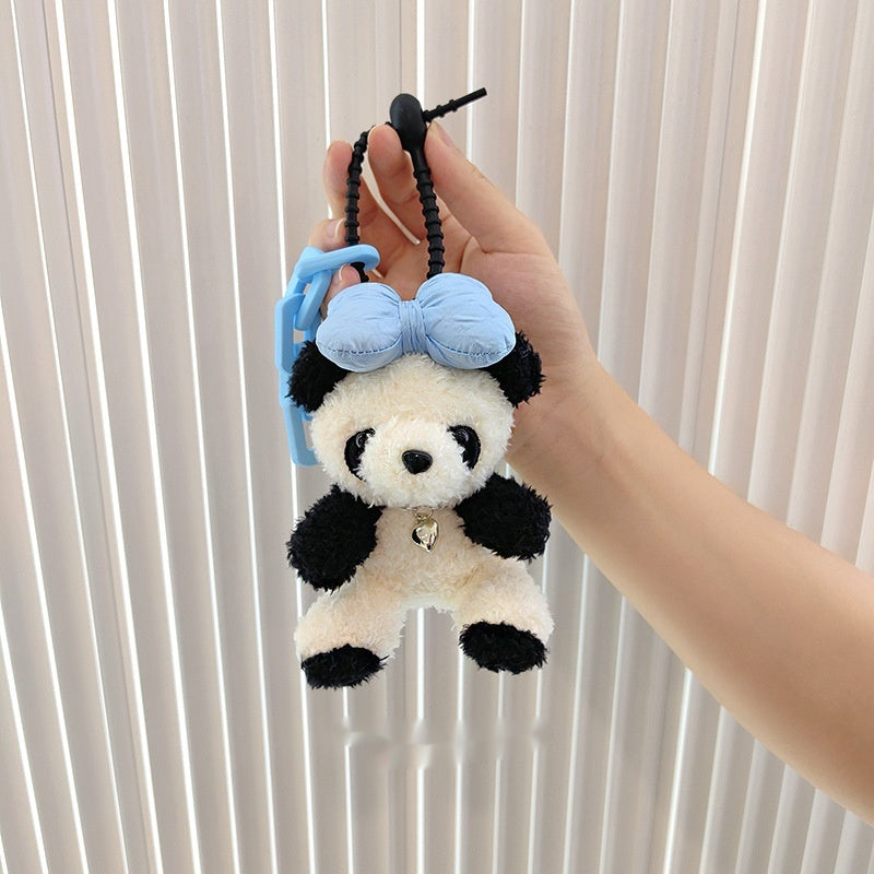 🐼 Panda Plush Charm – Cute Car & Bag Keychain