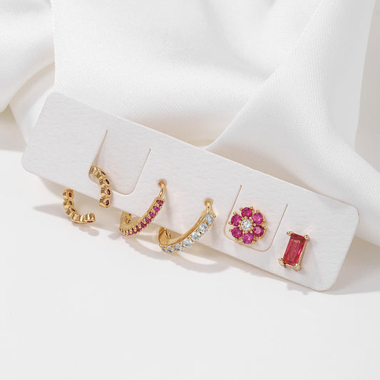 Elegant Floral Earrings Set for Women – Trendy Fashion Jewelry"