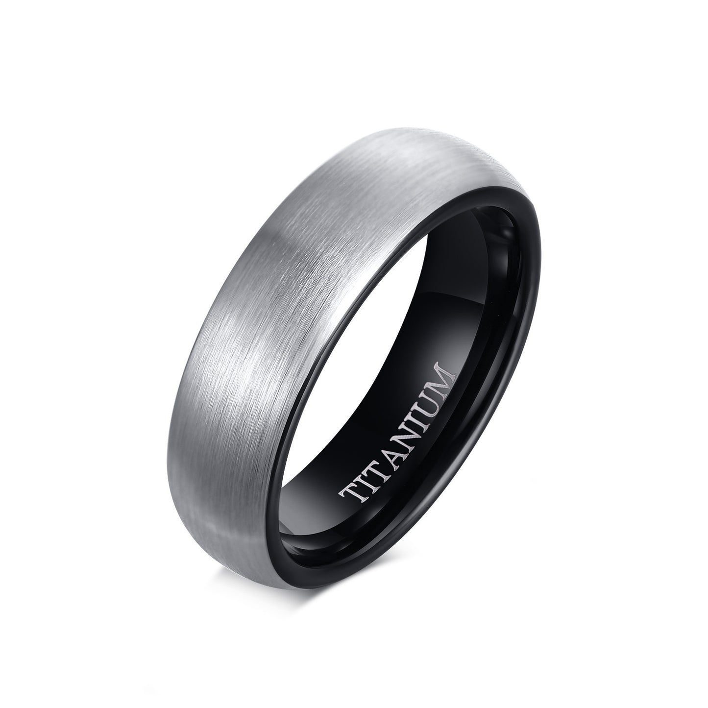 Black Zircon Wedding Ring Pair