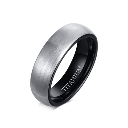 Black Zircon Wedding Ring Pair
