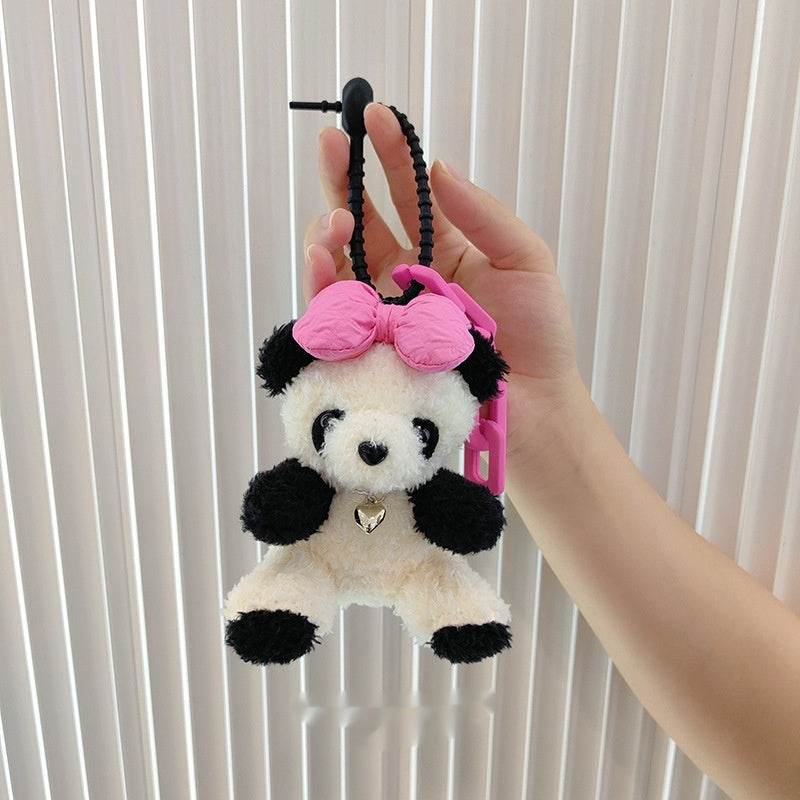 🐼 Panda Plush Charm – Cute Car & Bag Keychain