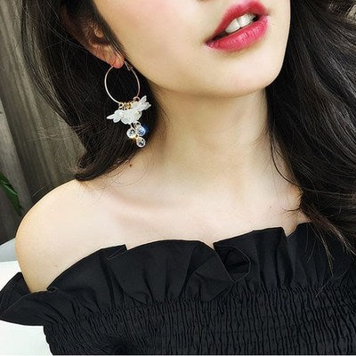 PetalGlow Shell Earrings