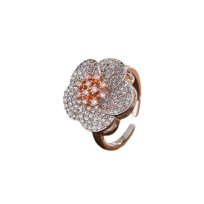 Floral Glow Zircon Ring