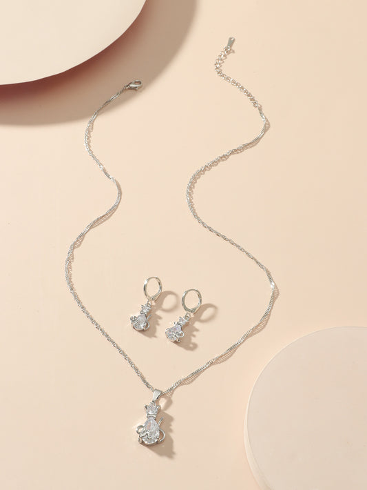 Crystal Glow Round Jewelry Set