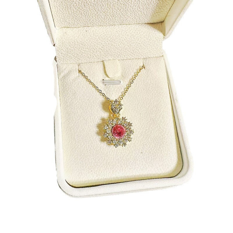 Blossom Glow – Women's Rose Red Jewelry Set