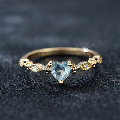 Heart-shaped All-match Classic Style Women's Ring