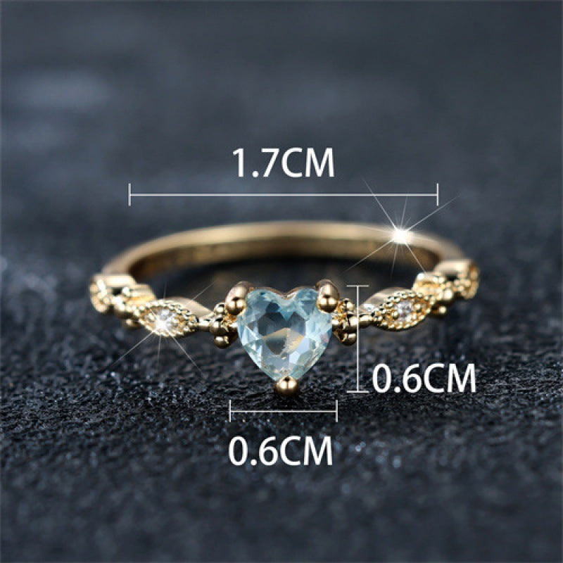 Heart-shaped All-match Classic Style Women's Ring