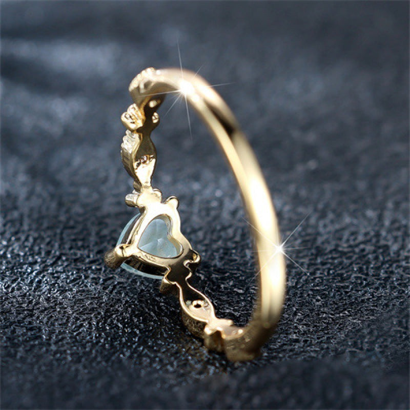 Heart-shaped All-match Classic Style Women's Ring