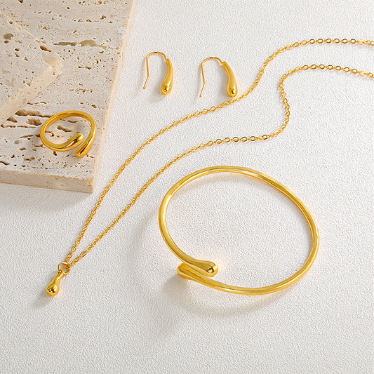 Elegant Waterdrop Jewelry Set – 4 Pieces