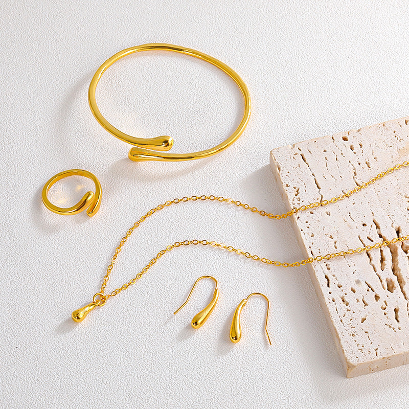 Elegant Waterdrop Jewelry Set – 4 Pieces