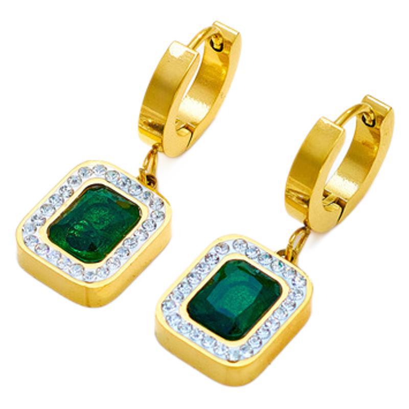 Emerald Cubic Zirconia Jewelry Suite