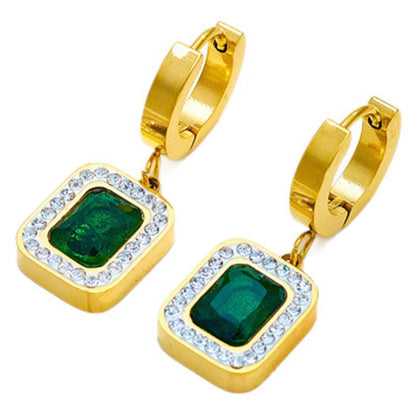 Emerald Cubic Zirconia Jewelry Suite