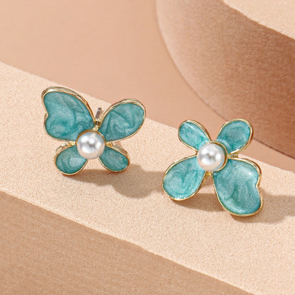 Golden Petal Drop Earrings