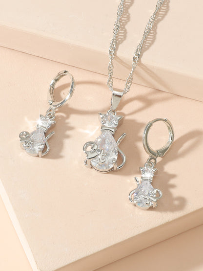 Crystal Glow Round Jewelry Set