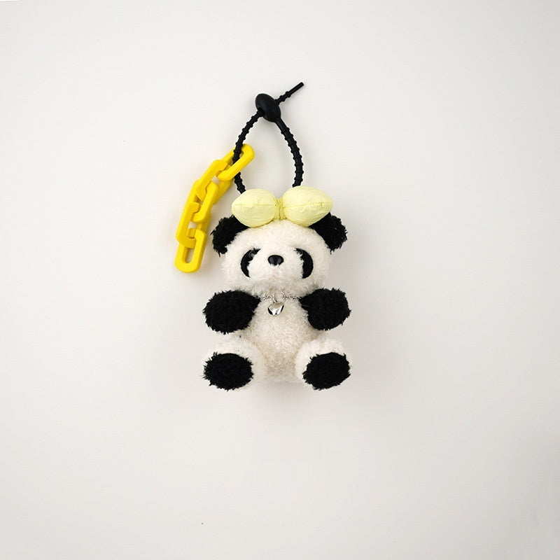 🐼 Panda Plush Charm – Cute Car & Bag Keychain